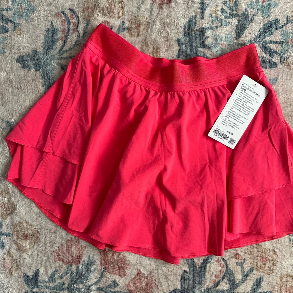 NWT lululemon court rival skirt